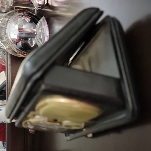 ELGIN VINTAGE  travel Clock / Radio / Alarm Genuine Leather black case - Picture 6 of 16